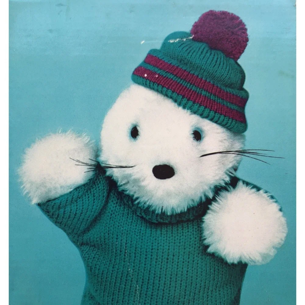 AVON BABY SEAL SCOOTER PLUSH STUFFED HAND PUPPET FULL‎ BODY W/box Vintage
